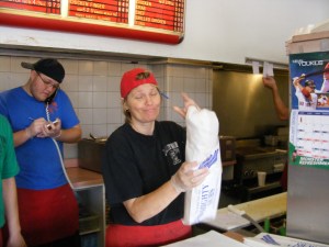 Karen hates having her picture taken, I can't see why.