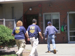 FBI agents entering the Public Housing on Waverly Ave Watertown Mass. 5-13-2010